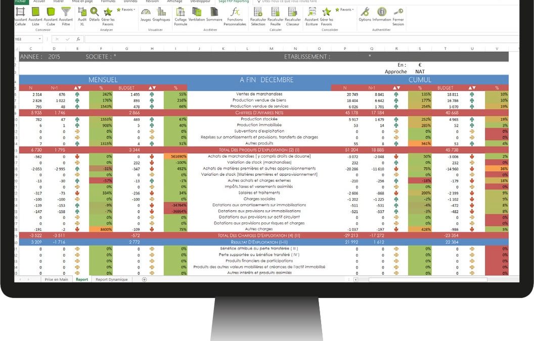 Exemple Reporting Financier Inside ALMERIA Solutions Et Services Informatiques